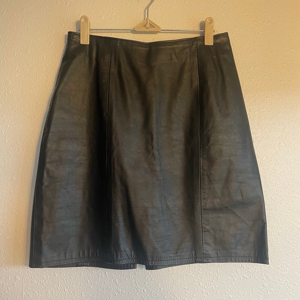 Vintage‎ 80s Mini Leather High Waist Skirt